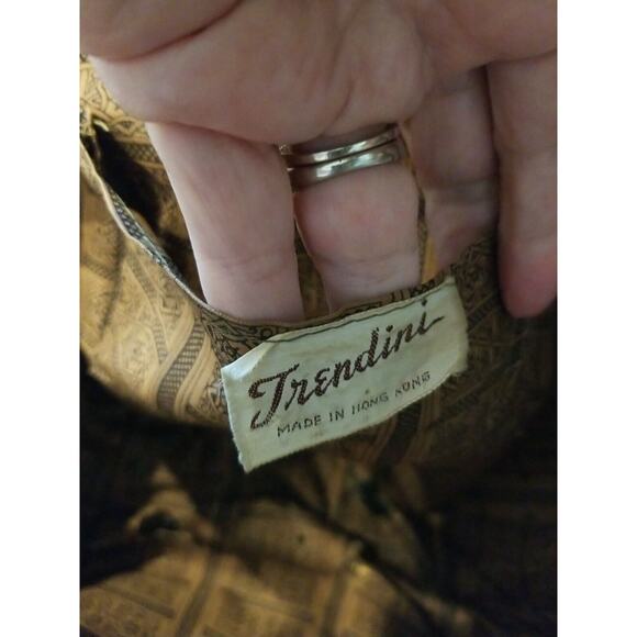 Vintage 1950's Tan Wicker Basket Purse‎ Handbag Weaved Clam Shape Black Handles - Picture 3 of 16